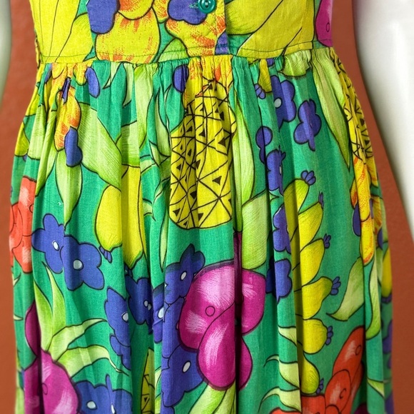 Rene derby Colorful Floral Women's Dress Size Medium. E96 - Picture 5 of 13